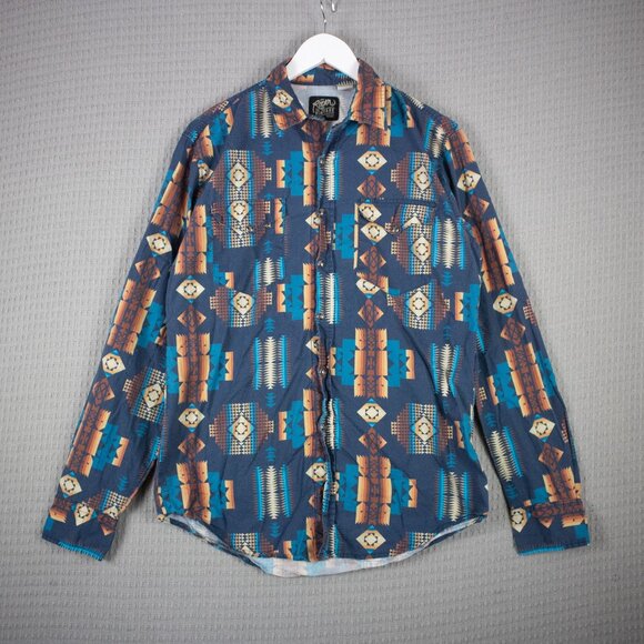 Roper Vintage Aztec Print Pearl Snap Button Up - Picture 1 of 7